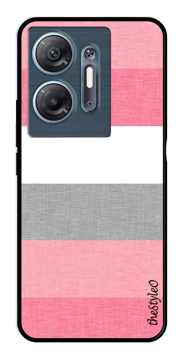 Hearts Pattern Metal Mobile Case for Infinix Hot 30 5G (Design No -22)