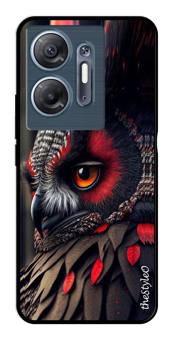 Flower Design Metal Mobile Case for Infinix Hot 30 5G (Design No -25)