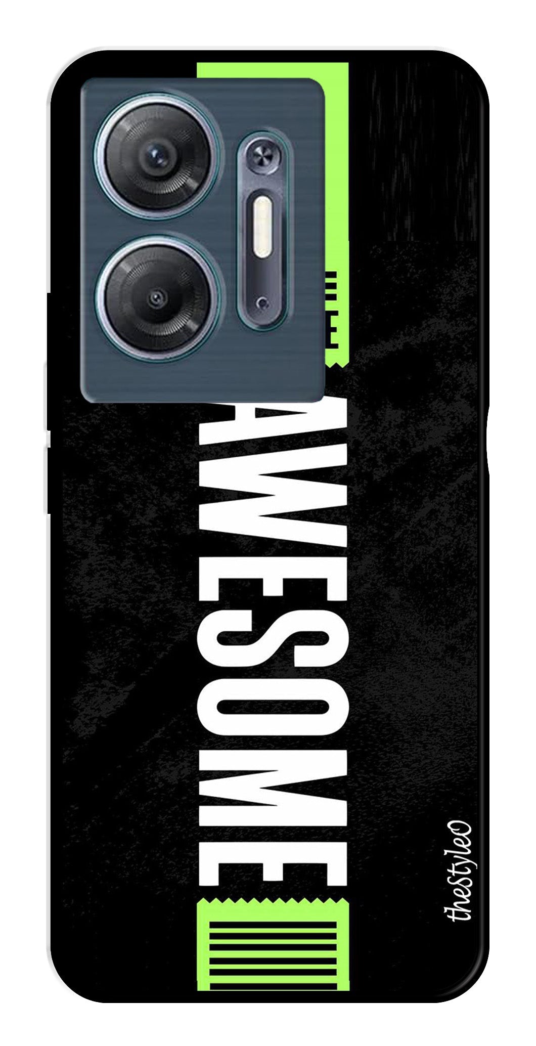 Alphabets Metal Mobile Case for Infinix Hot 30 5G (Design No -32)