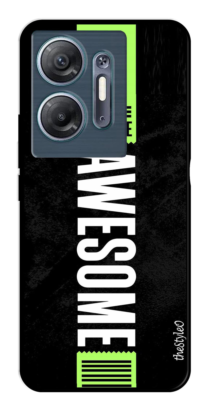 Alphabets Metal Mobile Case for Infinix Hot 30 5G (Design No -32)