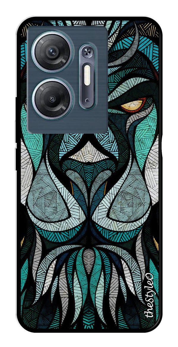 Muted Rainbow Metal Mobile Case for Infinix Hot 30 5G (Design No -39)