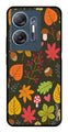 Flower Leaves Design Metal Mobile Case for Infinix Hot 30 5G (Design No -50)
