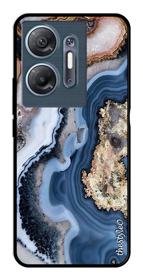 Floral Pattern Metal Mobile Case for Infinix Hot 30 5G (Design No -52)