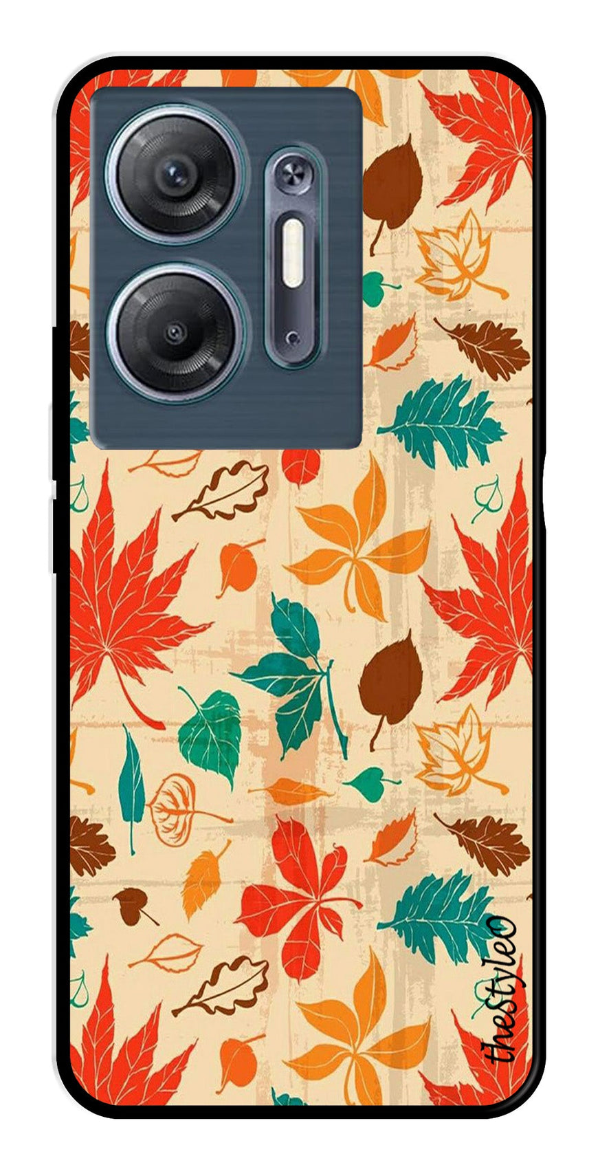 Autumn leaves Metal Mobile Case for Infinix Hot 30 5G (Design No -55)