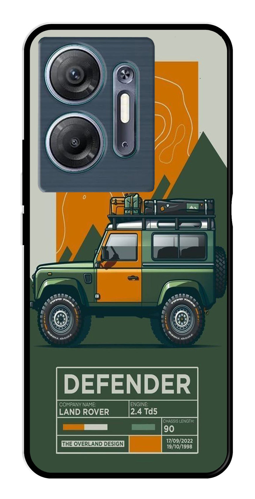 Defender Metal Mobile Case for Infinix Hot 30 5G (Design No -72)