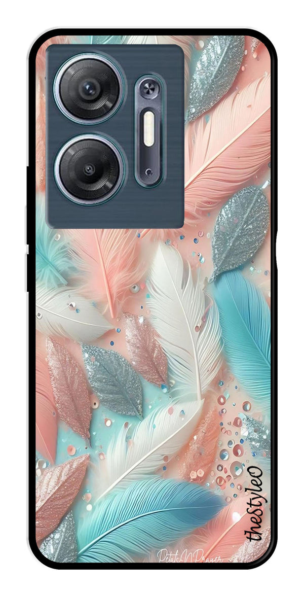 Feather Metal Mobile Case for Infinix Hot 30 5G (Design No -84)