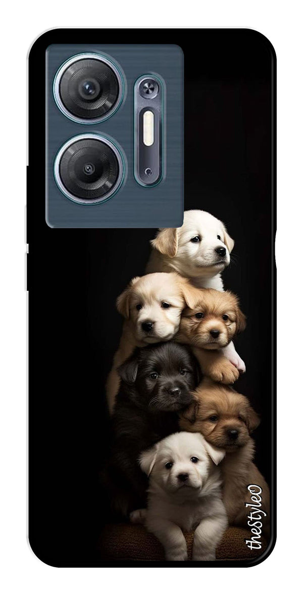 Dog lovers Metal Mobile Case for Infinix Hot 30 5G (Design No -88)