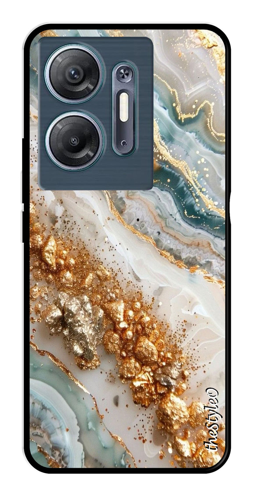 Marble Design Metal Mobile Case for Infinix Hot 30 5G (Design No -92)