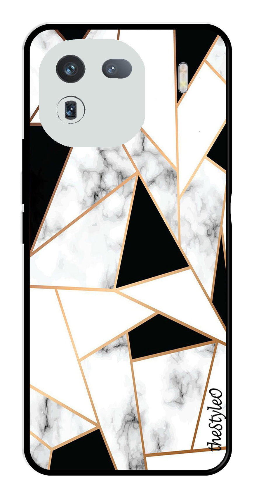 Marble Design2 Metal Mobile Case for iQOO 12 5G (Design No -08)