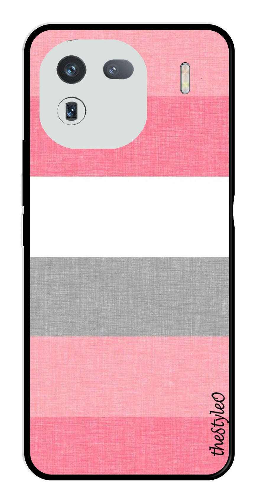 Hearts Pattern Metal Mobile Case for iQOO 12 5G (Design No -22)