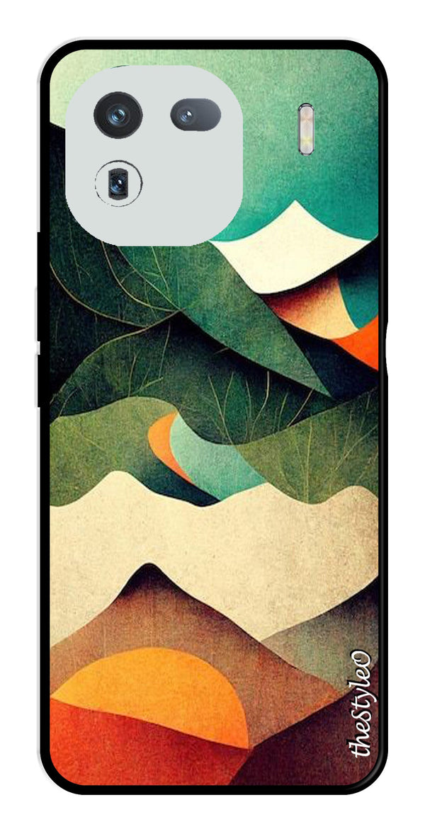 Owl Pattern Metal Mobile Case for iQOO 12 5G (Design No -42)