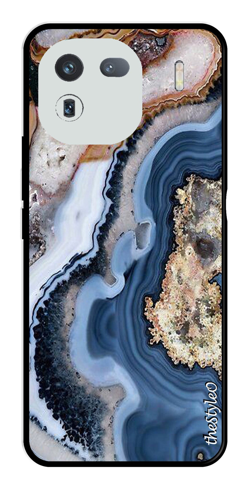 Floral Pattern Metal Mobile Case for iQOO 12 5G (Design No -52)