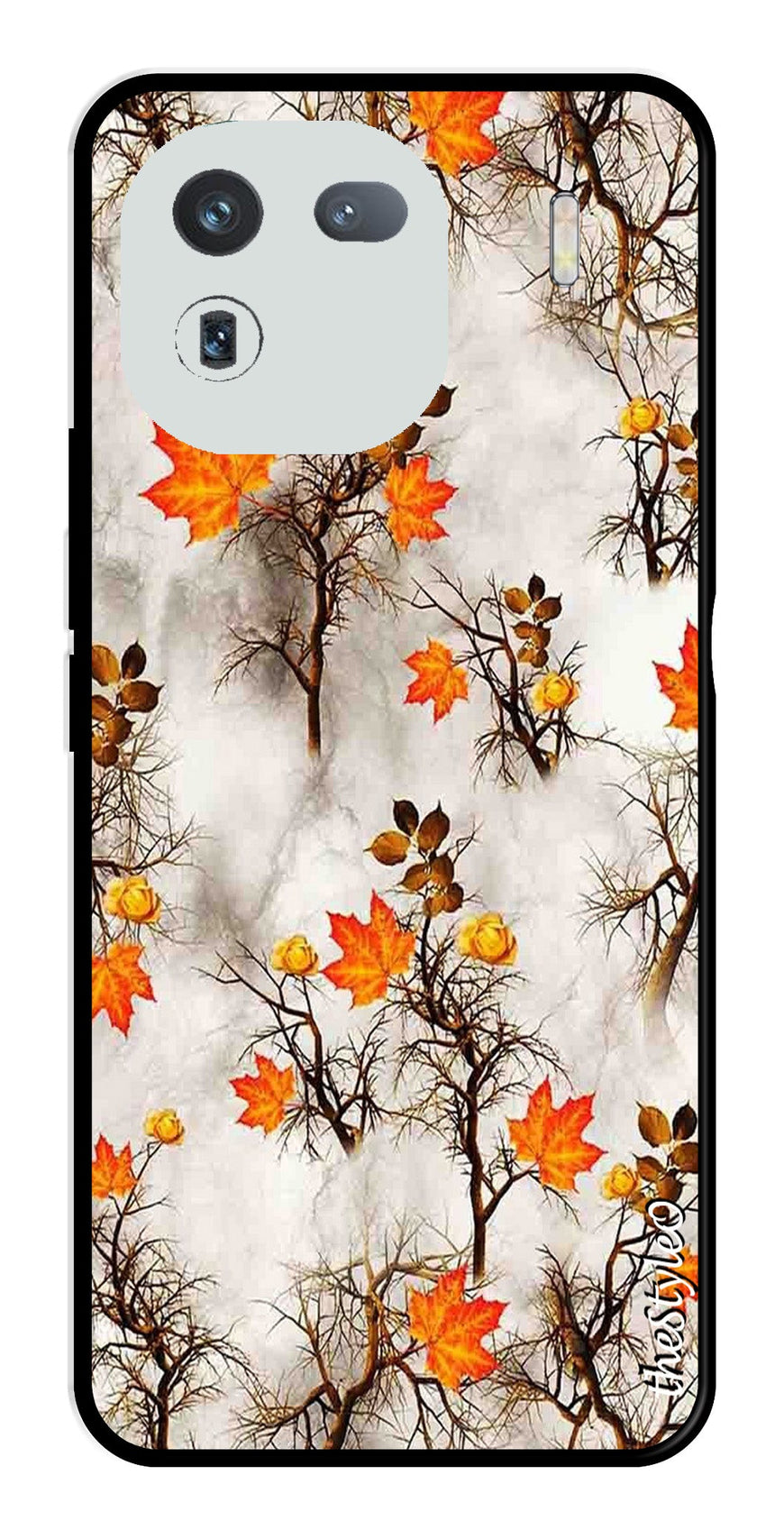 Map Design Metal Mobile Case for iQOO 12 5G (Design No -54)