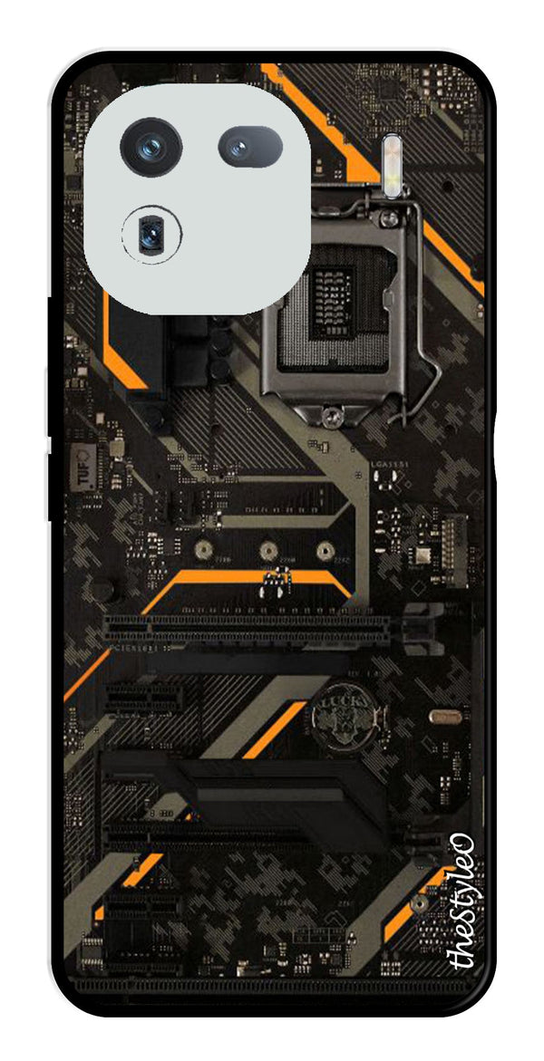 Circuit Design Metal Mobile Case for iQOO 12 5G (Design No -63)