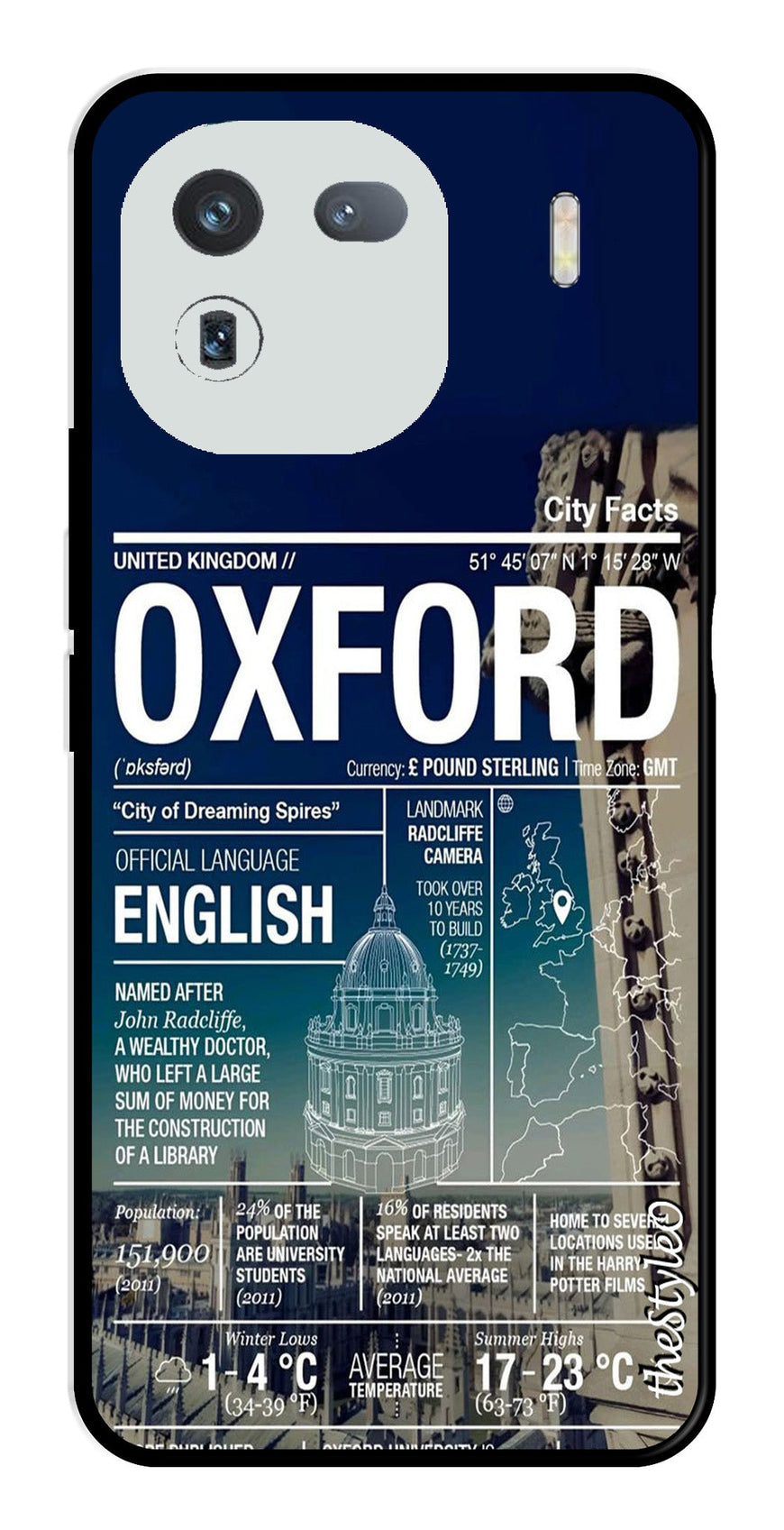 Oxford Metal Mobile Case for iQOO 12 5G (Design No -70)