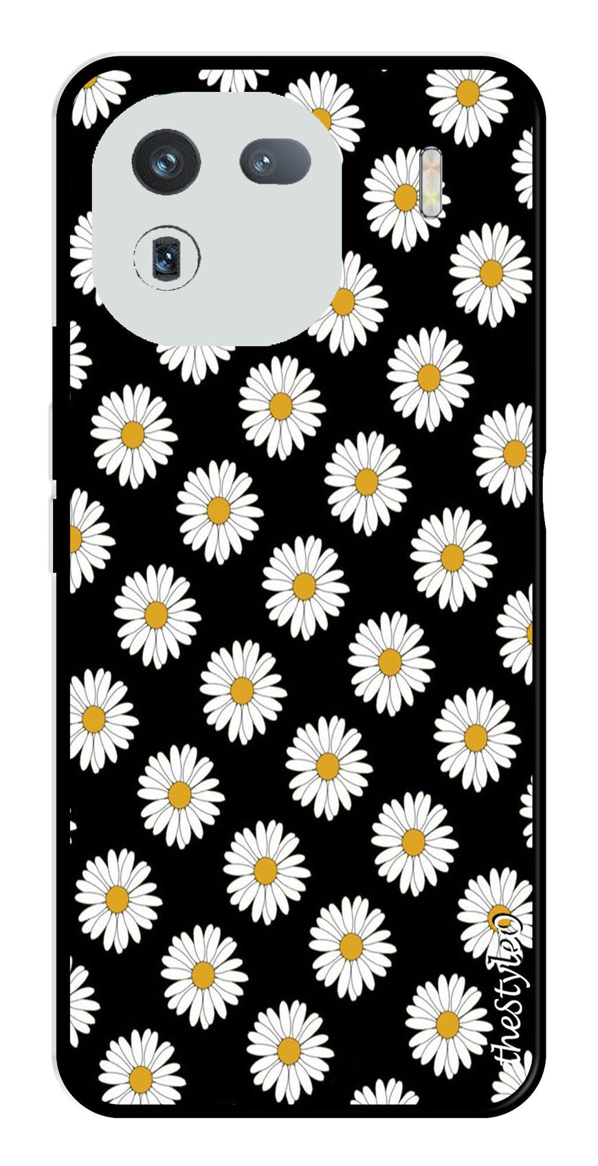 Daisy Flower Metal Mobile Case for iQOO 12 5G (Design No -75)