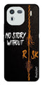 No Story without Risk Metal Mobile Case for iQOO 12 5G (Design No -82)