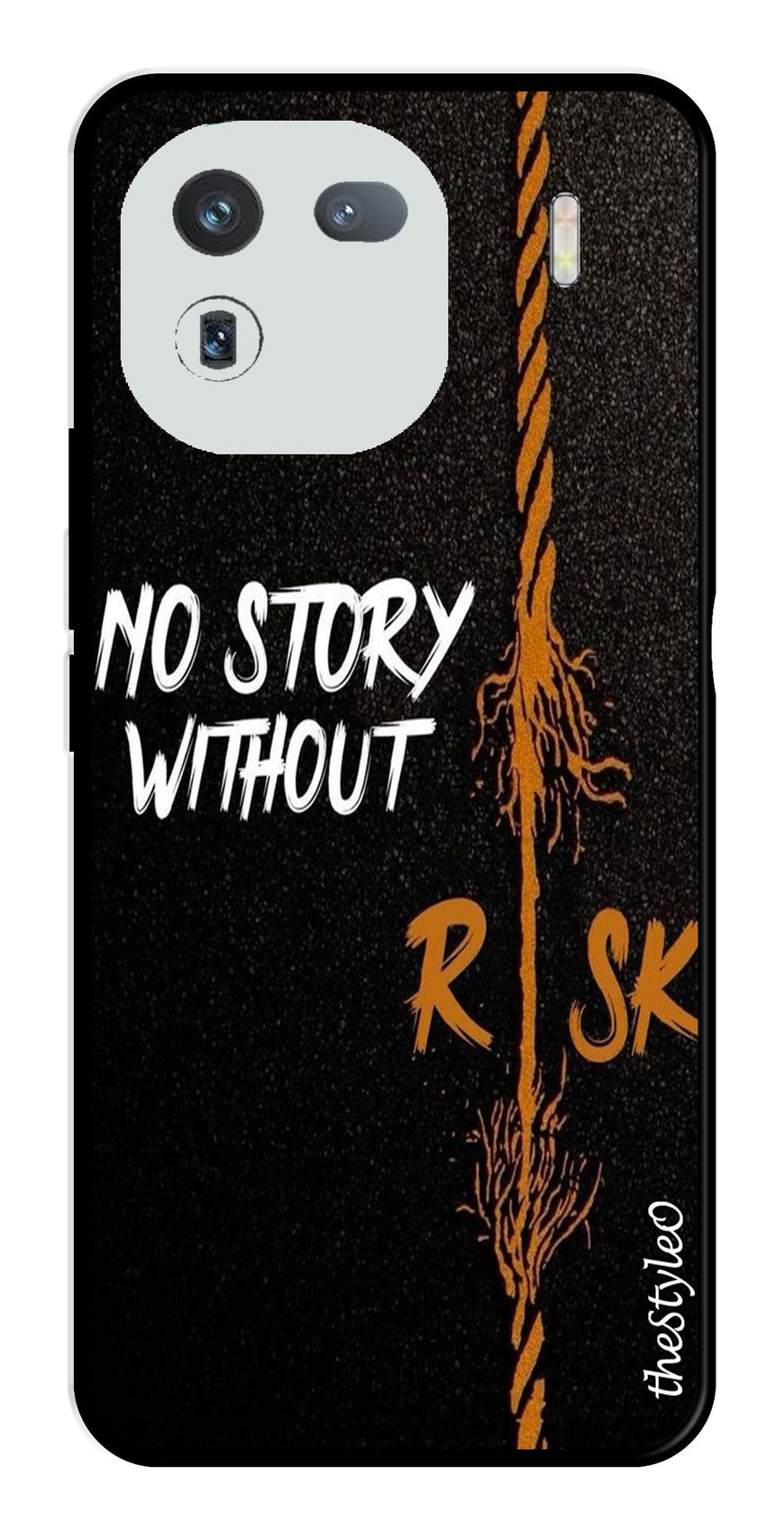 No Story without Risk Metal Mobile Case for iQOO 12 5G (Design No -82)