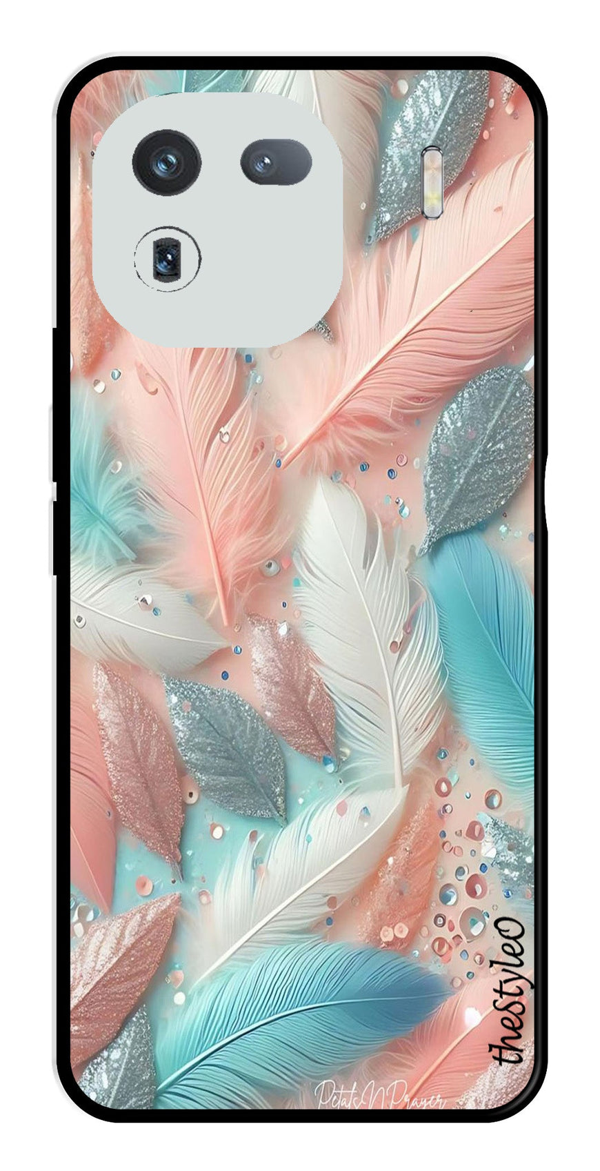 Feather Metal Mobile Case for iQOO 12 5G (Design No -84)