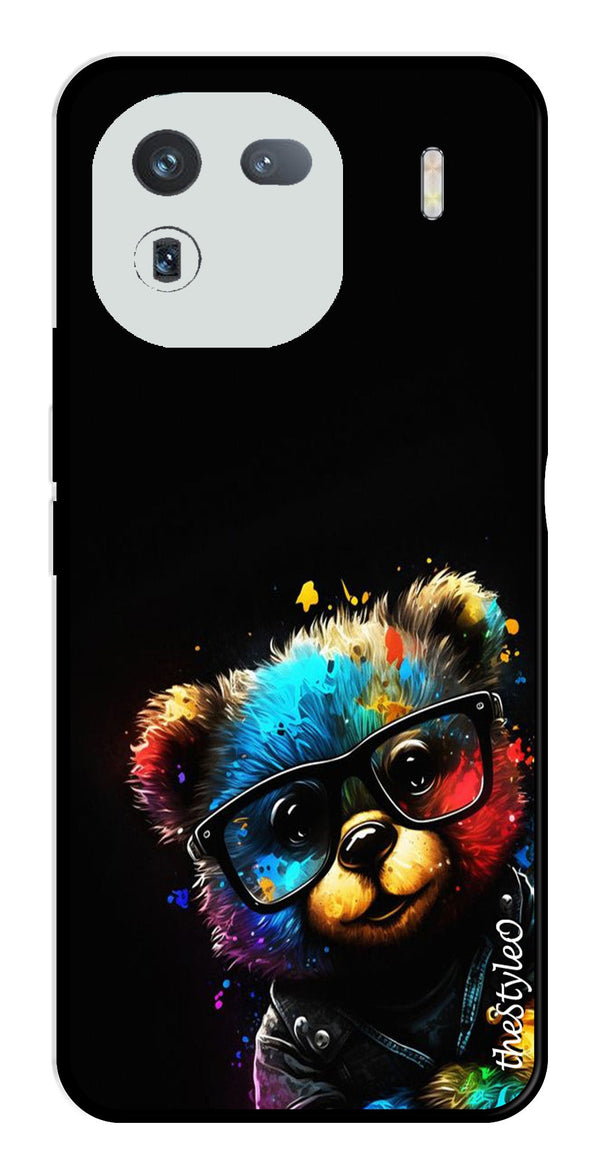 Teddy Bear Metal Mobile Case for iQOO 12 5G (Design No -94)