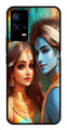 Lord Radha Krishna Metal Mobile Case for iQOO 8 5G   (Design No -01)