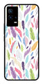 Colorful Feathers Metal Mobile Case for iQOO 8 5G   (Design No -06)