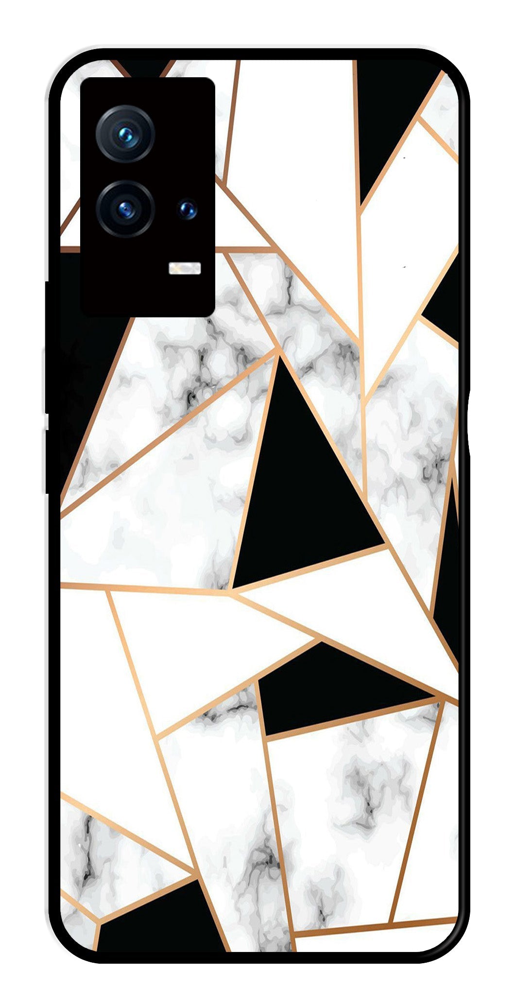 Marble Design2 Metal Mobile Case for iQOO 8 5G   (Design No -08)