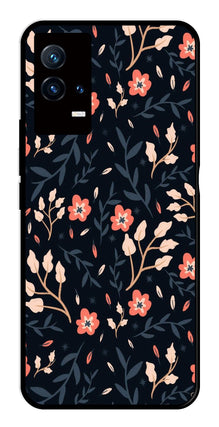 Floral Pattern Metal Mobile Case for iQOO 8 5G