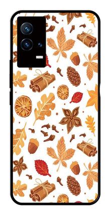 Autumn Leaf Metal Mobile Case for iQOO 8 5G