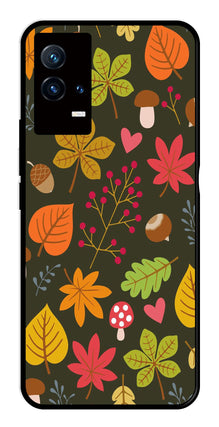 Leaves Design Metal Mobile Case for iQOO 8 5G
