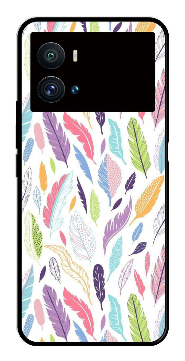 Colorful Feathers Metal Mobile Case for iQOO 9 Pro   (Design No -06)