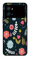 Floral Pattern2 Metal Mobile Case for iQOO 9 Pro   (Design No -12)