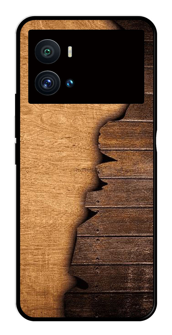 Wooden Design Metal Mobile Case for iQOO 9 Pro   (Design No -13)