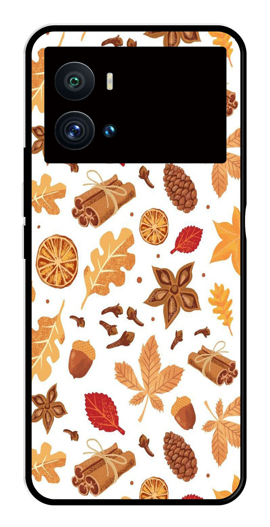 Autumn Leaf Metal Mobile Case for iQOO 9 Pro   (Design No -19)