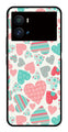 Hearts Pattern Metal Mobile Case for iQOO 9 Pro   (Design No -22)