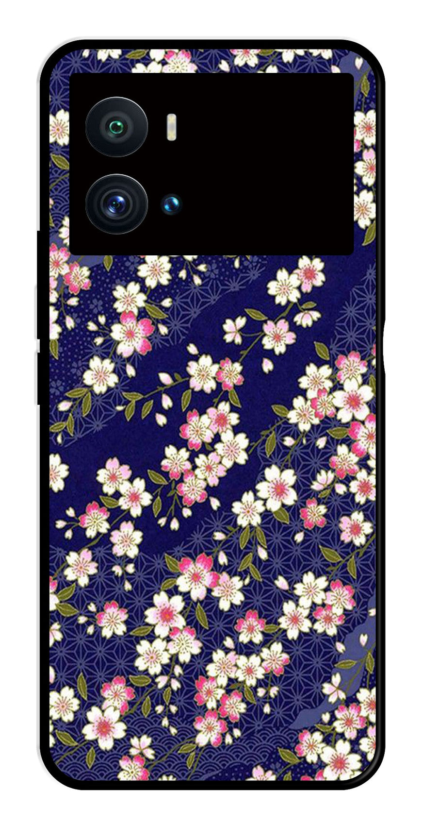 Flower Design Metal Mobile Case for iQOO 9 Pro   (Design No -25)