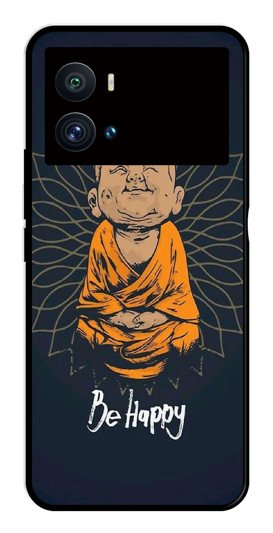 Be Happy Metal Mobile Case for iQOO 9 Pro   (Design No -27)