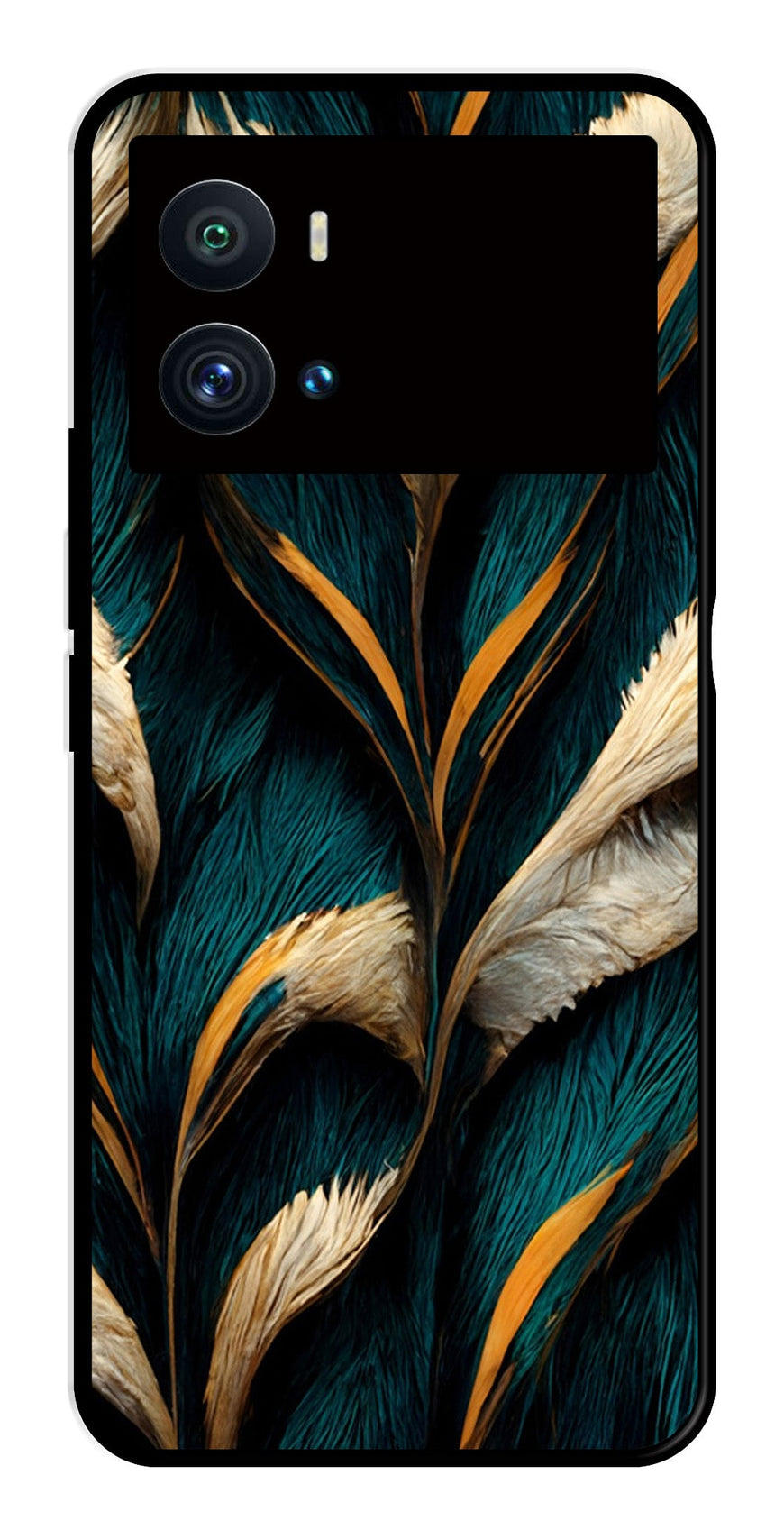 Feathers Metal Mobile Case for iQOO 9 Pro   (Design No -30)