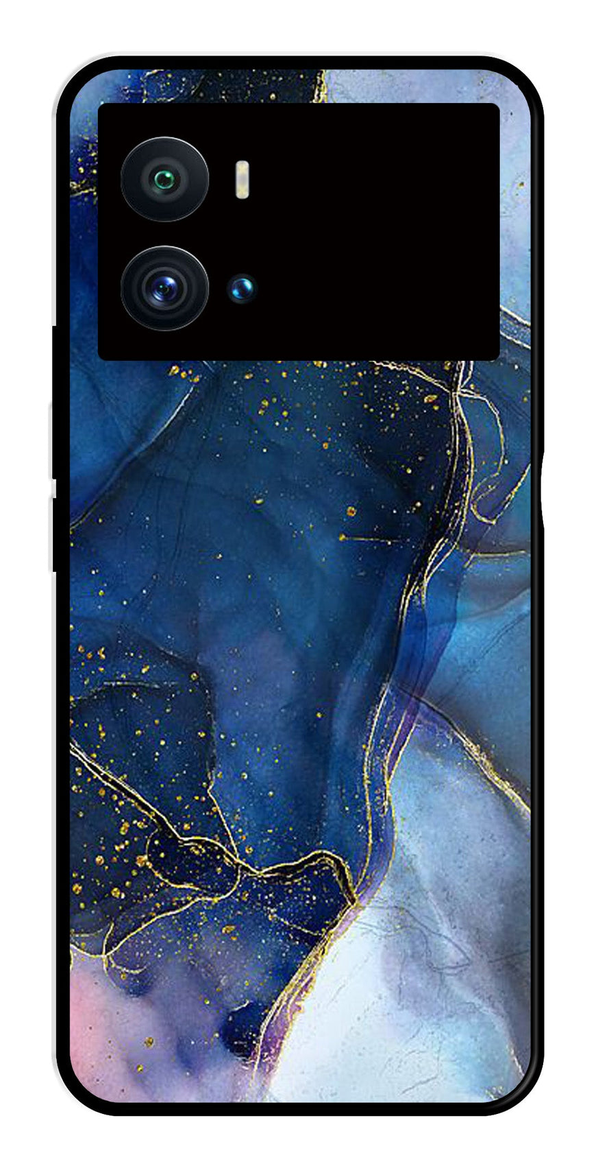 Blue Marble Metal Mobile Case for iQOO 9 Pro   (Design No -34)