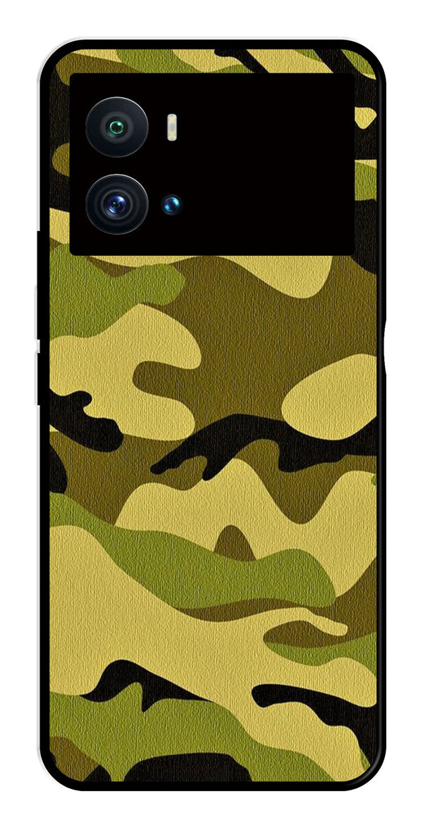 Army Pattern Metal Mobile Case for iQOO 9 Pro   (Design No -35)