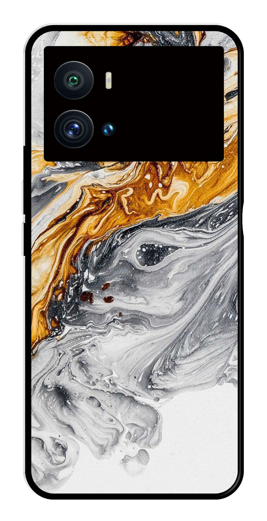 Marble Pattern Metal Mobile Case for iQOO 9 Pro   (Design No -36)