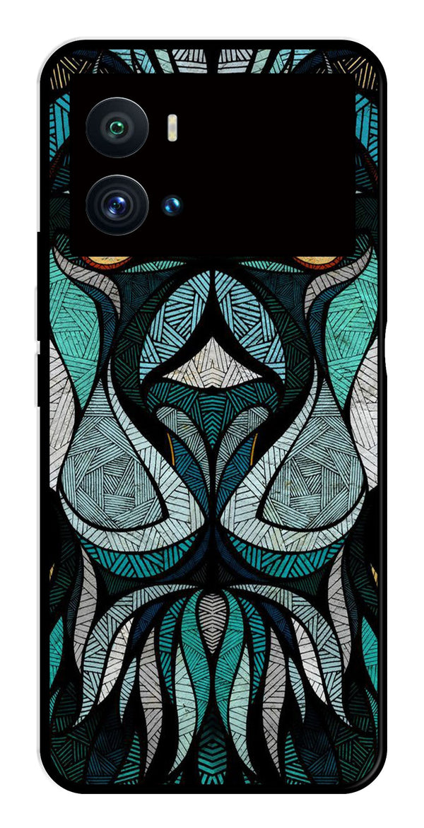 Lion Pattern Metal Mobile Case for iQOO 9 Pro   (Design No -40)