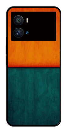 Orange Green Pattern Metal Mobile Case for iQOO 9 Pro