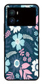 Flower Leaves Design Metal Mobile Case for iQOO 9 Pro   (Design No -50)