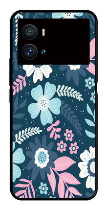 Flower Leaves Design Metal Mobile Case for iQOO 9 Pro
