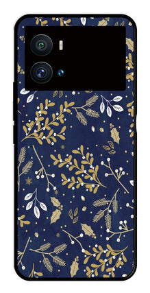Floral Pattern  Metal Mobile Case for iQOO 9 Pro