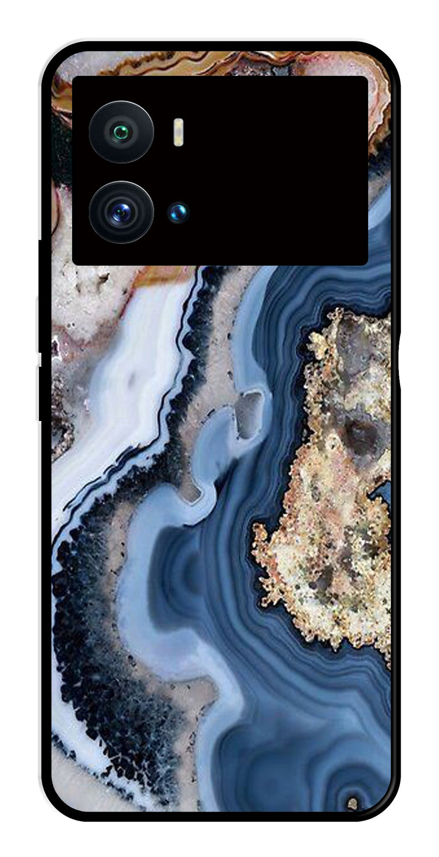 Marble Design Metal Mobile Case for iQOO 9 Pro   (Design No -53)