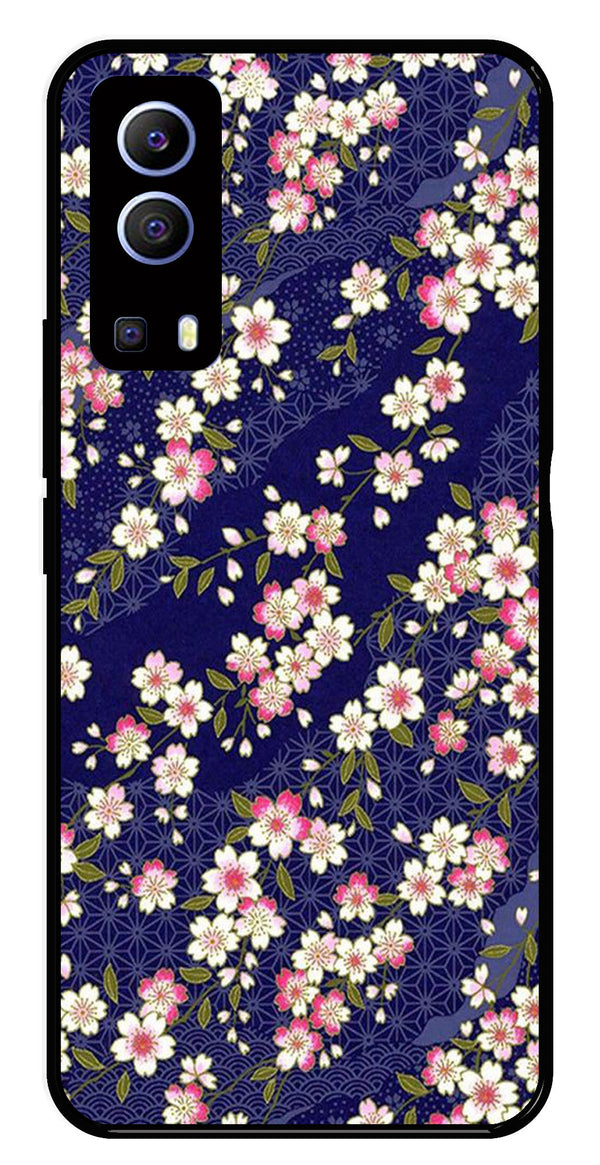 Flower Design Metal Mobile Case for iQOO Z3   (Design No -25)