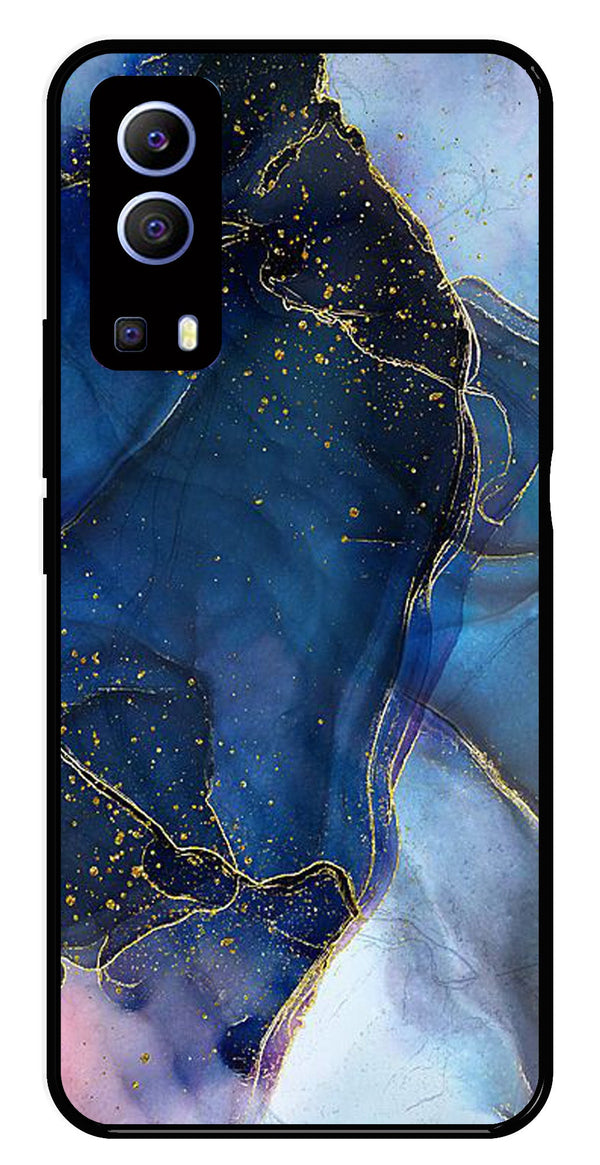 Blue Marble Metal Mobile Case for iQOO Z3   (Design No -34)