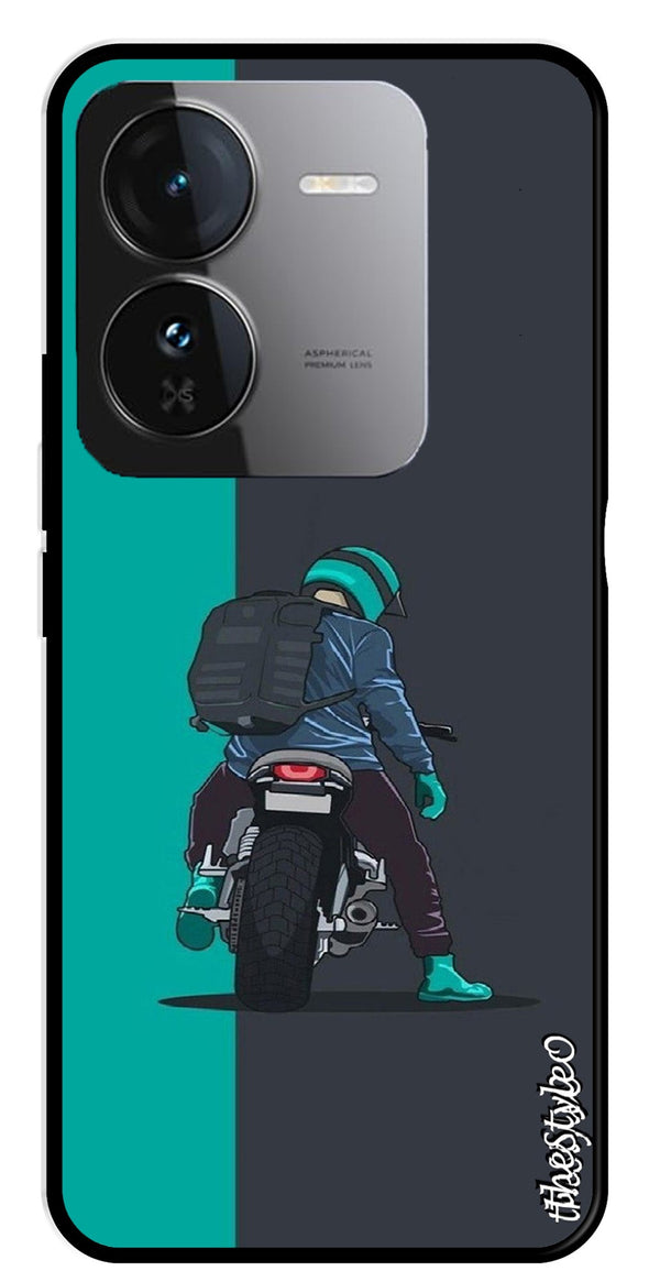 Bike Lover Metal Mobile Case for iQOO Z9 5G (Design No -05)
